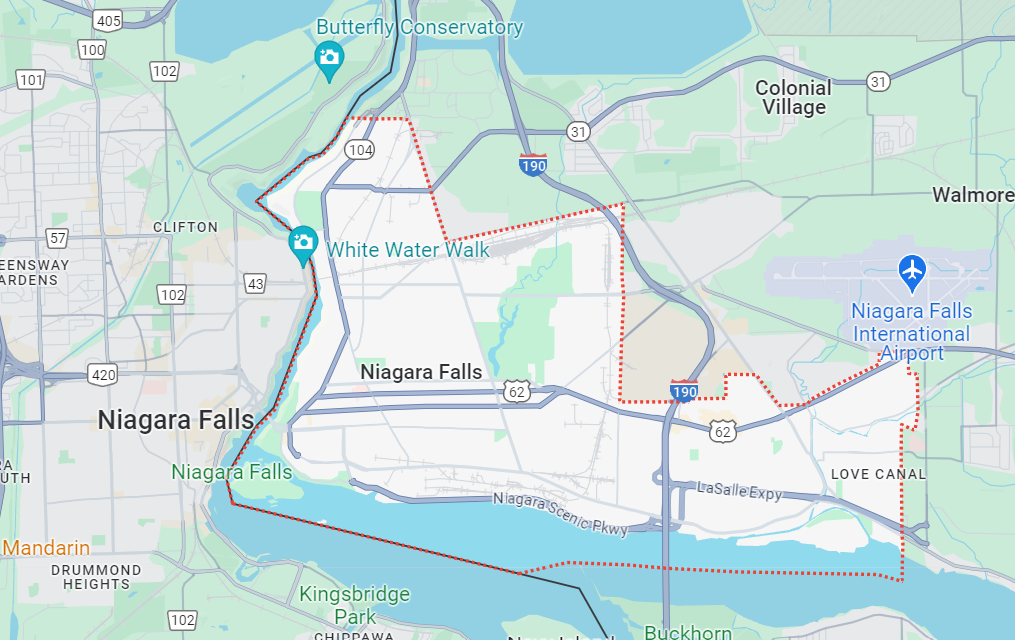 Map of Niagara Falls